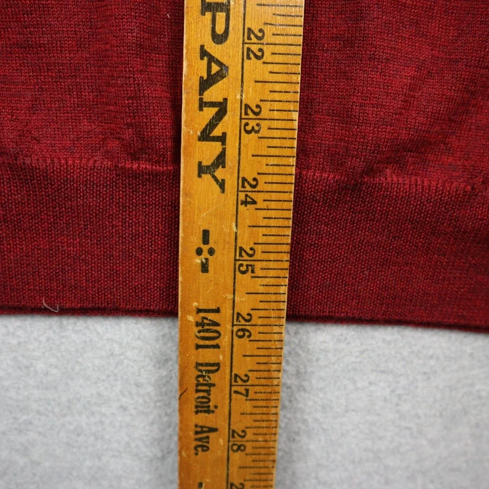 Linea Uomo Sweater Mens XL Fine Merino Wool Crewneck Red Made in Italy Knit
